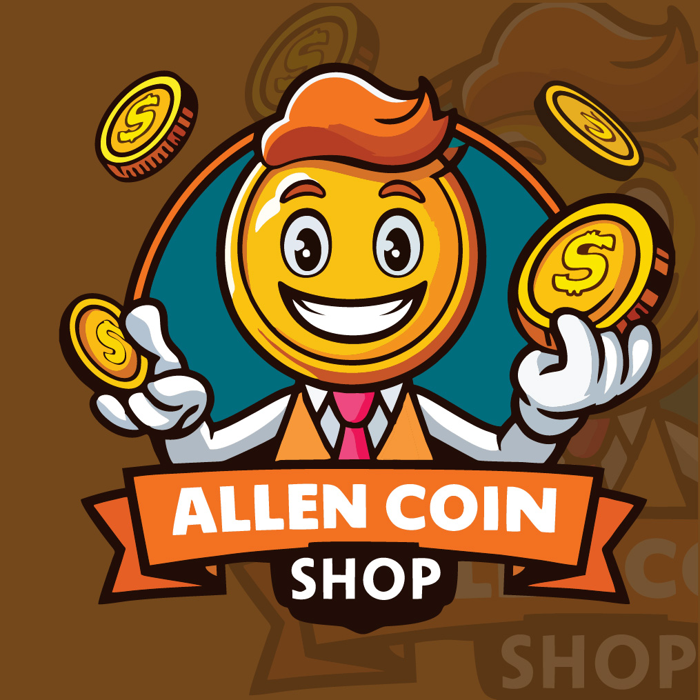 allen coin shop logo